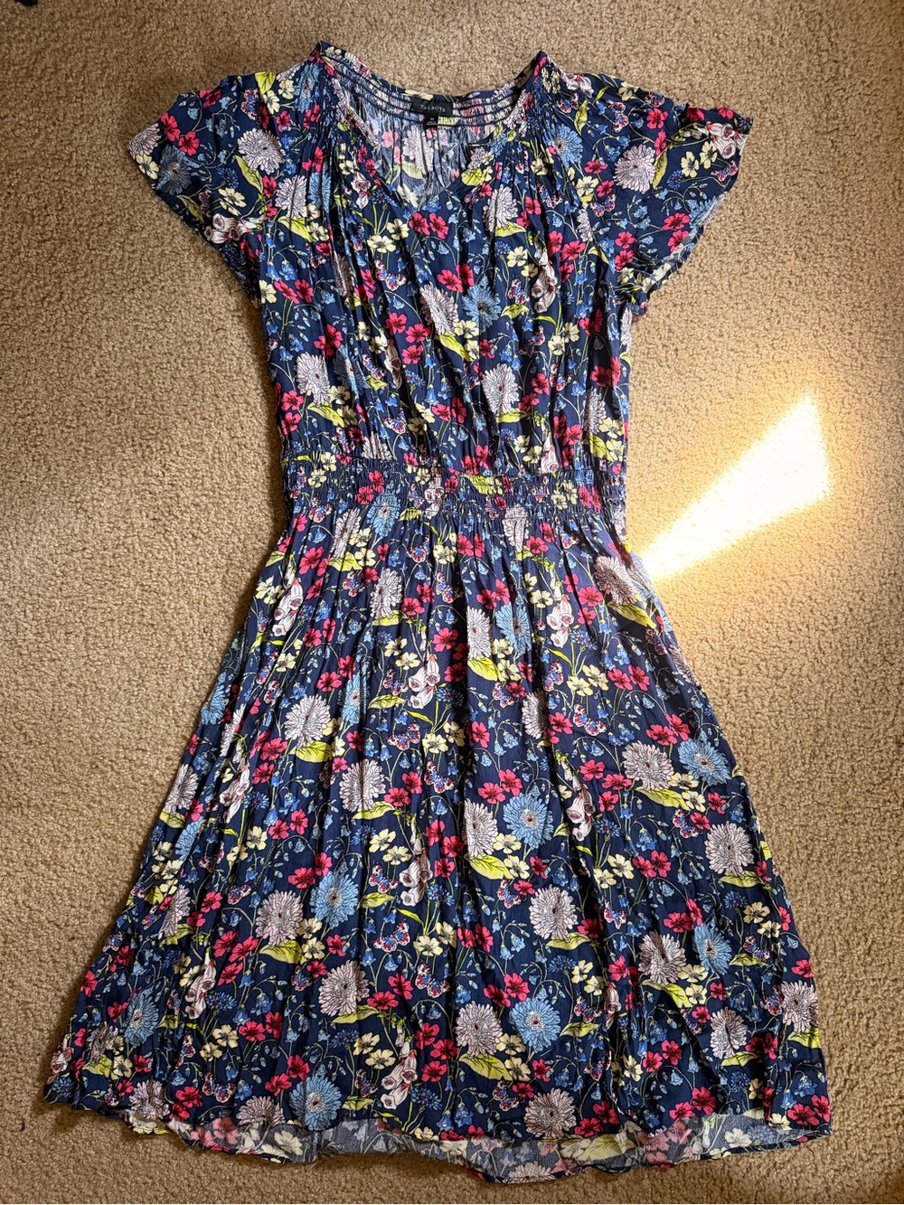 Talbots Navy Floral Dress